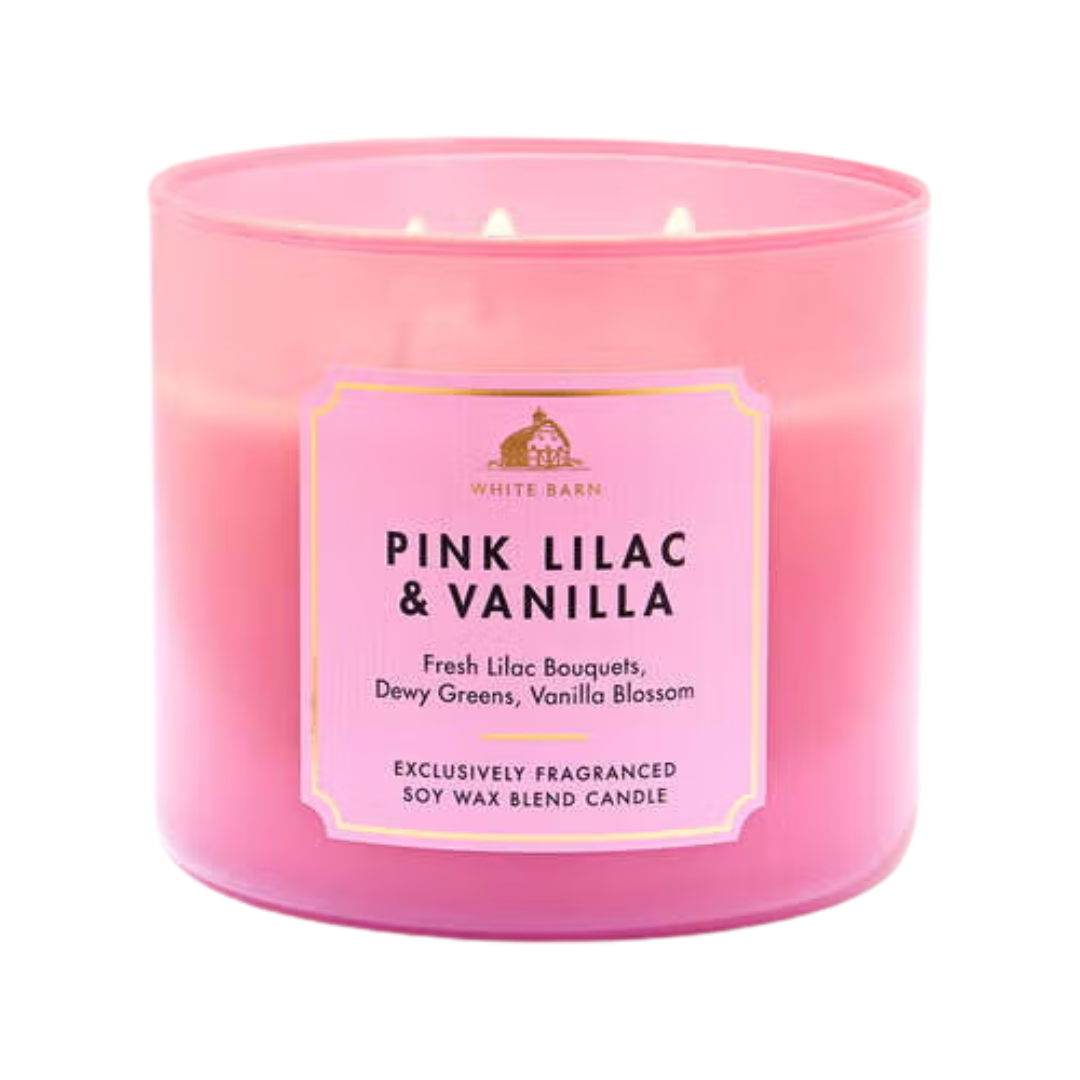 Bath & Body Works Pink Lilac & Vanilla 3-Wick Candle, 14.5 oz | 411 g